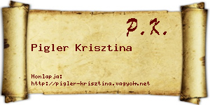 Pigler Krisztina névjegykártya